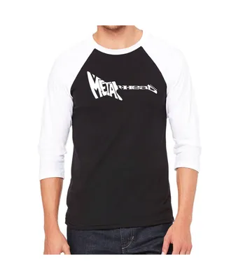 La Pop Art Metal Head Men's Raglan Word T-shirt