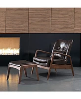 Zuo Bully Lounge Chair and Ottoman