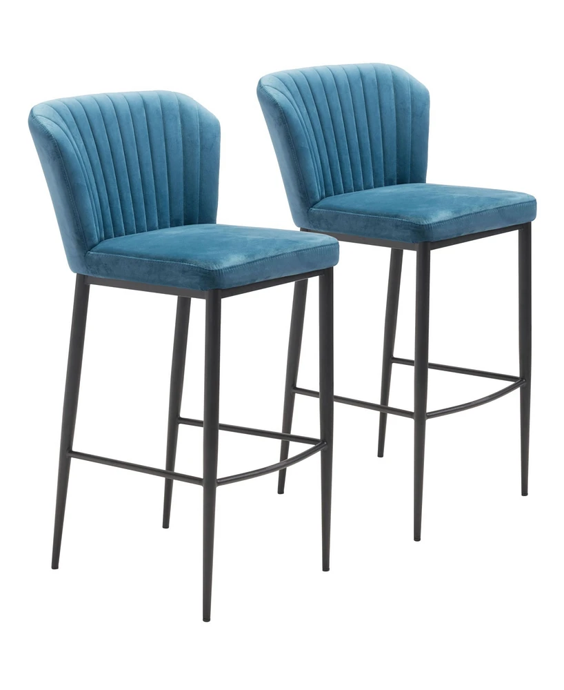 Zuo Tolivere Bar Chair, Set of 2