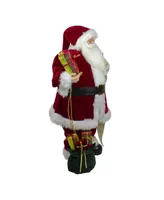 Northlight Traditional Santa Claus Christmas Figure with Naughty Nice List and Gift Bag