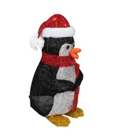 Northlight Lighted Penguin with Santa Hat Outdoor Christmas Decoration