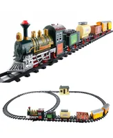 Northlight 18-Piece Battery Operated Lighted and Animated Continental Express Train Set with Sound