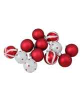 Northlight 12 Count 2-Finish Glass Christmas Ball Ornaments