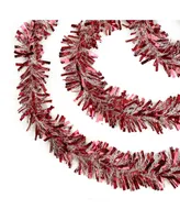 Northlight Unlit Wide Cut Snowblush Tinsel Christmas Garland