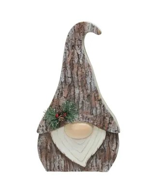 Northlight Faux Tree Bark Gnome Christmas Figure