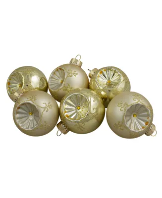 Northlight Count Retro Reflector Glass Christmas Ball Ornaments