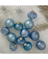 Northlight Teal Blue Contemporary-Finish Christmas Ornaments