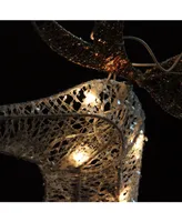 Northlight Lighted Glitter Reindeer Christmas Yard Art Decoration