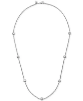 Arabella Sterling Silver Necklace, White Round-Cut Cubic Zirconia 7-Station Necklace (3-1/6 ct. t.w.)