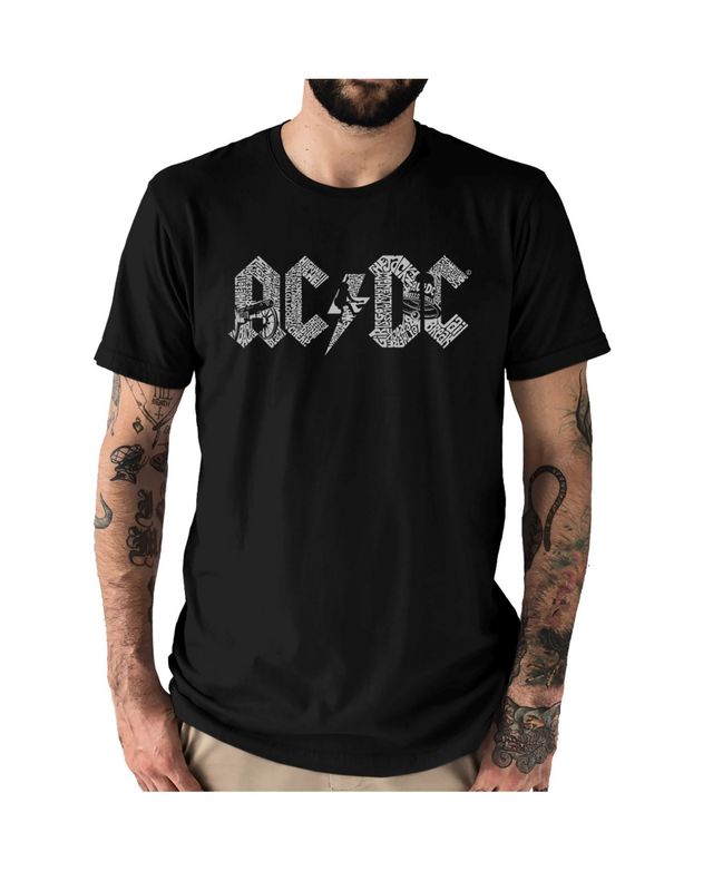 La Pop Art Men's Premium Ac/Dc Word T-shirt