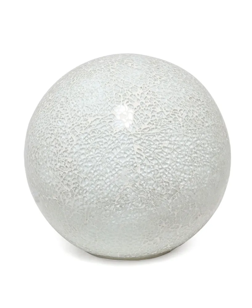 Simple Designs 1 Light Mosaic Stone Ball Table Lamp