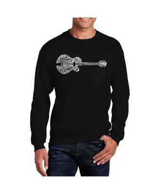 La Pop Art Men's Word Country Guitar Crewneck Sweatshirt