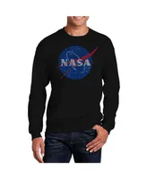 La Pop Art Men's Word Nasa's Most Notable Missions Crewneck Sweatshirt