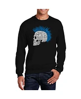 La Pop Art Men's Word Punk Mohawk Crewneck Sweatshirt