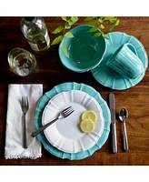 Euro Ceramica Chloe 16 Pc. Dinnerware Set, Service for 4