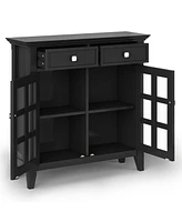 Simpli Home Acadian Solid Wood Entryway Storage Cabinet