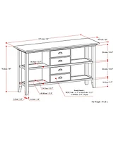 Simpli Home Redmond Solid Wood Console Sofa Table