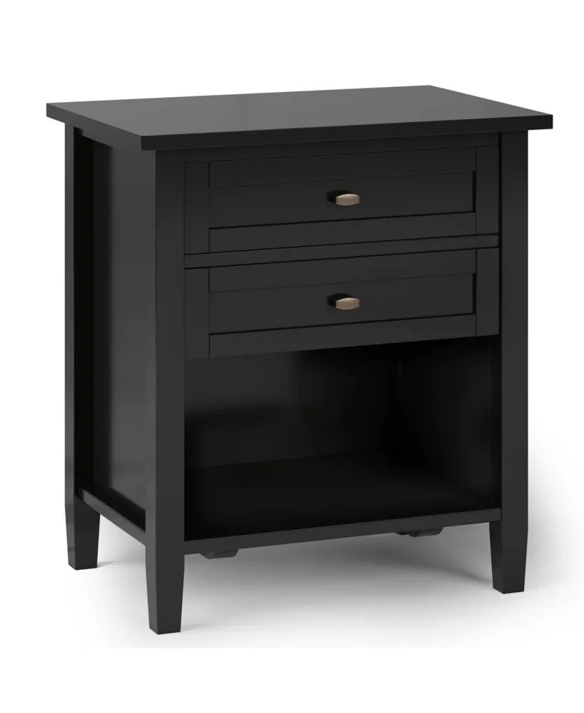 Simpli Home Warm Shaker Solid Wood Bedside Table