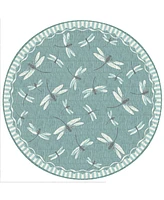 Liora Manne' Carmel Dragonfly 7'10" x Round Rug