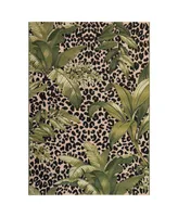 Liora Manne' Marina Safari Green 4'10" x 7'6" Outdoor Area Rug