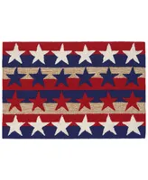 Liora Manne' Frontporch Stars and Stripes Red 1'8" x 2'6" Outdoor Area Rug