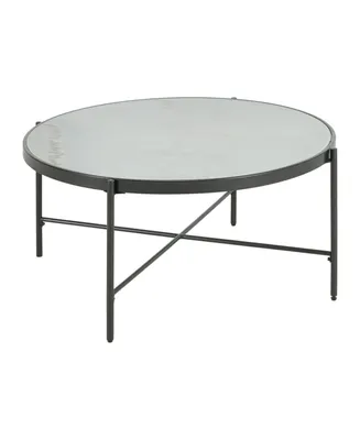 Picket House Furnishings Carlo Round Coffee Table with Marble Top