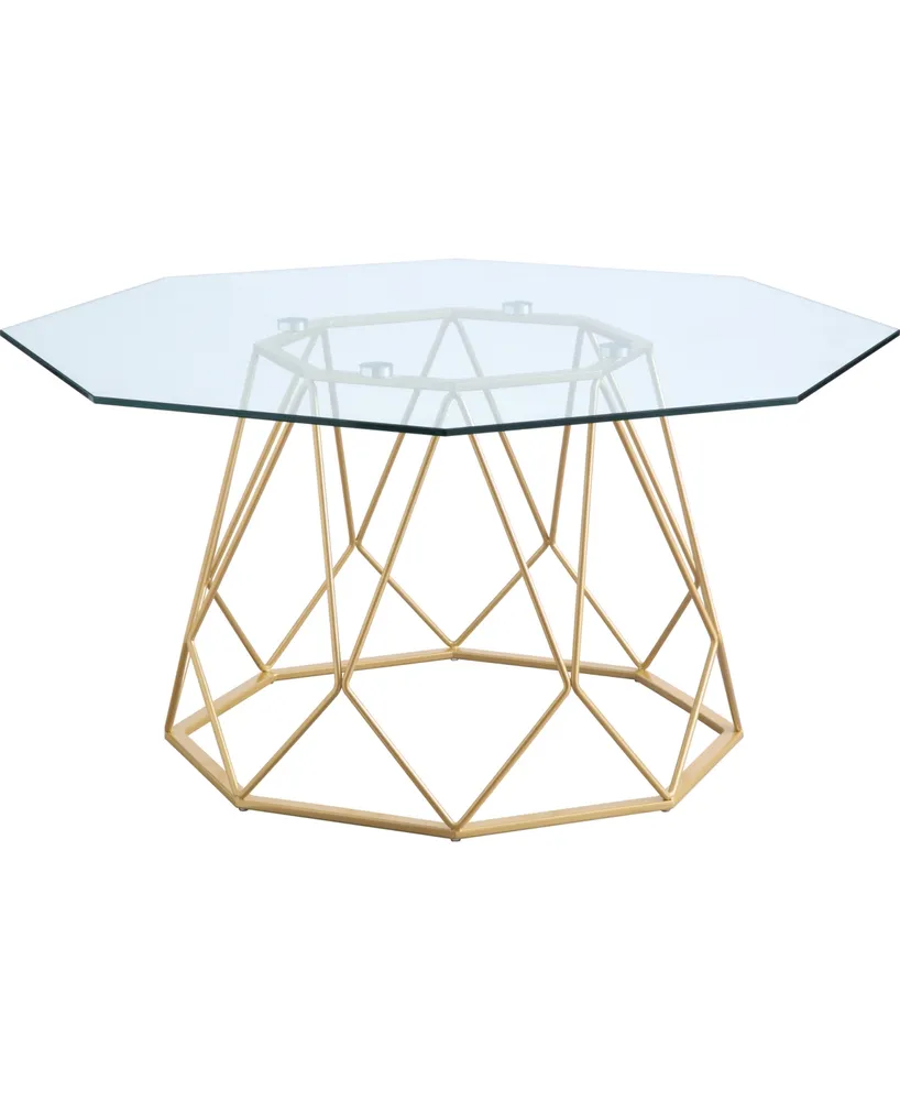 Trystance Glass Top Coffee Table - Gold