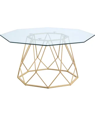 Trystance Glass Top Coffee Table - Gold