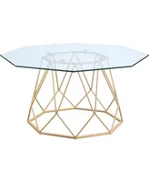 Trystance Glass Top Coffee Table - Gold