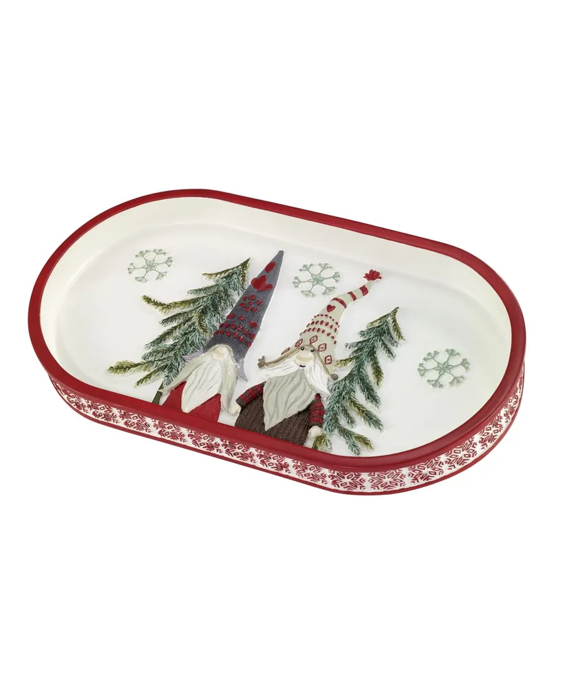 Avanti Christmas Gnomes Holiday Resin Bathroom Tray