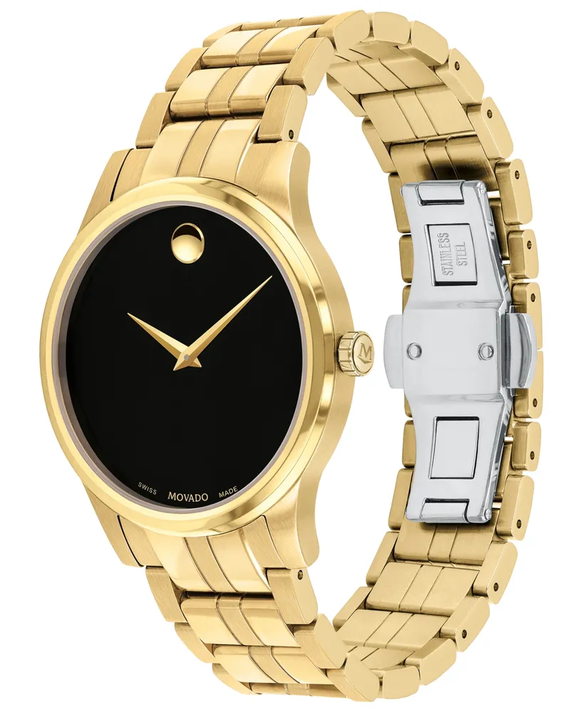 Movado Men's Swiss Gold Pvd Stainless Steel Bracelet Watch 40mm