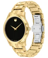 Movado Men's Swiss Gold Pvd Stainless Steel Bracelet Watch 40mm