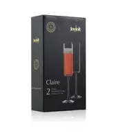 JoyJolt Claire Champagne Glasses, Set of 2