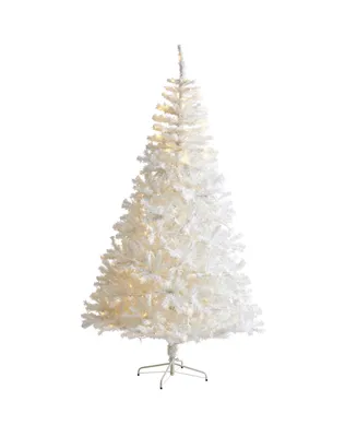 Nearly Natural Artificial Christmas Tree with 1000 Bendable Branches and 350 Clear Led Lights