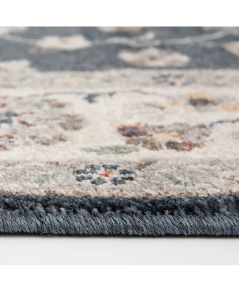 Portland Textiles Cassandra Maneli Blue 7'10" x 9'10" Area Rug