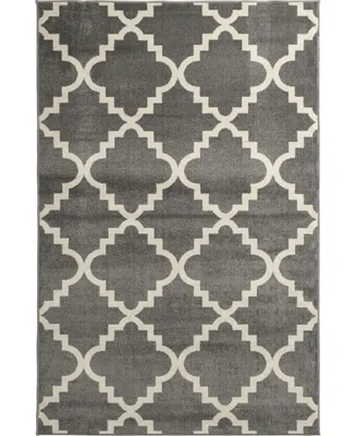 Portland Textiles Tropicana Taza Gray 7'10" x 9'10" Outdoor Area Rug