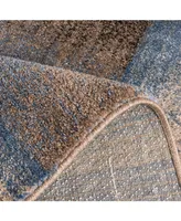 Portland Textiles Urban Exposure Flame Blue 7'10" x 9'10" Area Rug
