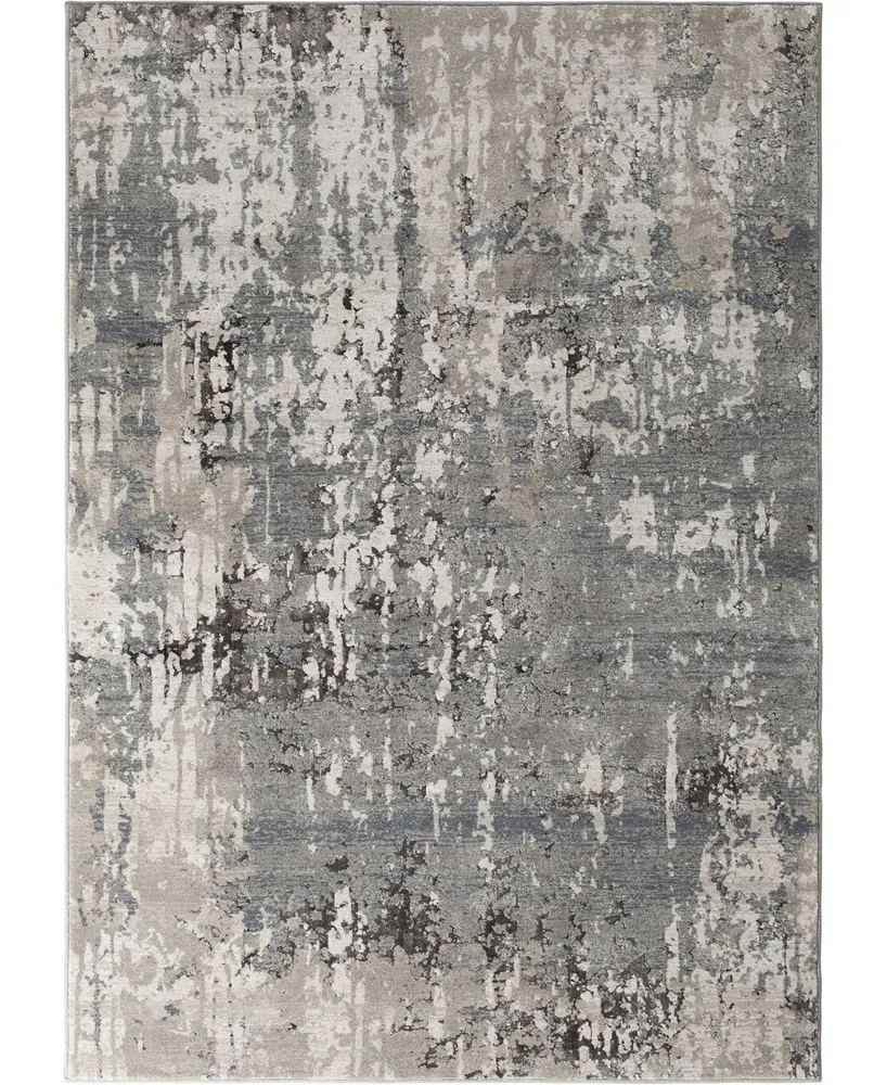 Portland Textiles Alexia Fion Gray 5'3" x 7'7" Area Rug