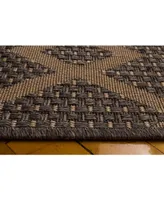 Portland Textiles Napoli Chevron Tan 6'7" x 9'6" Outdoor Area Rug