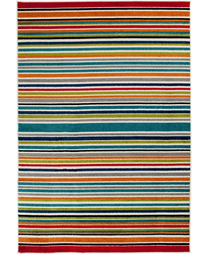 Portland Textiles Tropicana Santee Multi 7'10" x 9'10" Outdoor Area Rug