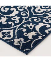 Portland Textiles Tropicana Mcbee Blue 5' x 7'3" Outdoor Area Rug