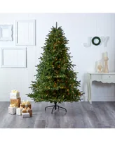 Nearly Natural South Carolina Spruce Artificial Christmas Tree with 500 Warm Lights and 2644 Bendable Branches