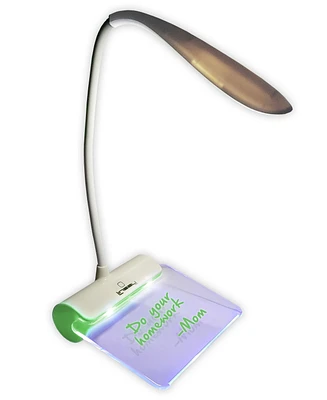 Linsay Smart Lamp with Led Message Notepad and 2 Usb Slot charging port - Green