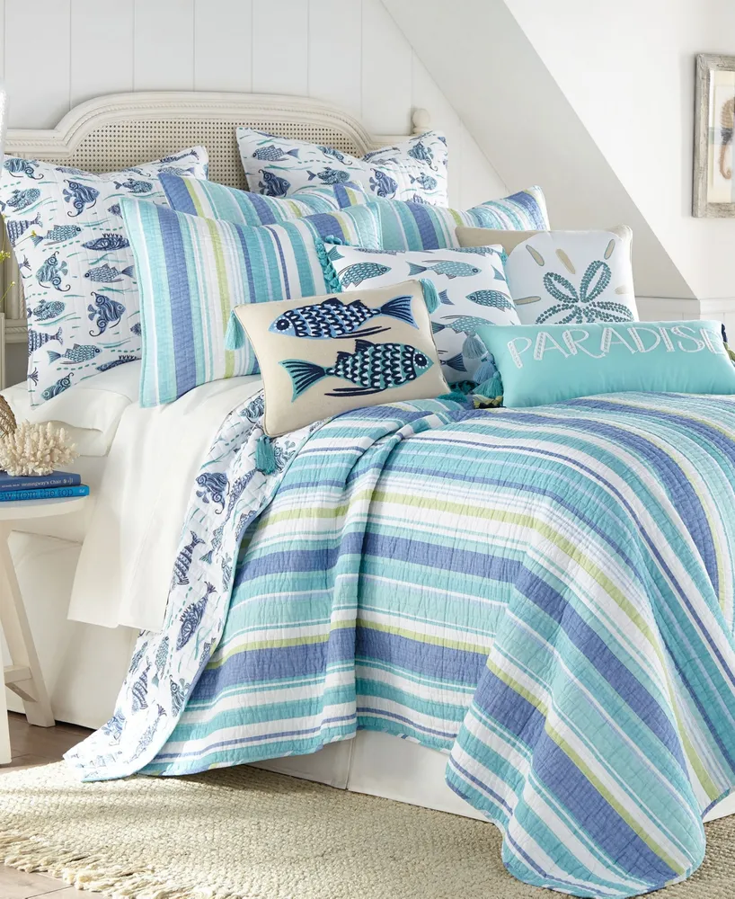 Levtex Laida Beach Whimsical Fish Reversible 2-Pc. Quilt Set, Twin