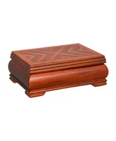 Mele Co. Carmen Wooden Jewelry Box in Walnut Finish