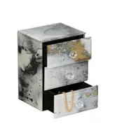 Mele Co. Maura Marbled Glass Jewelry Box with Gold Accents
