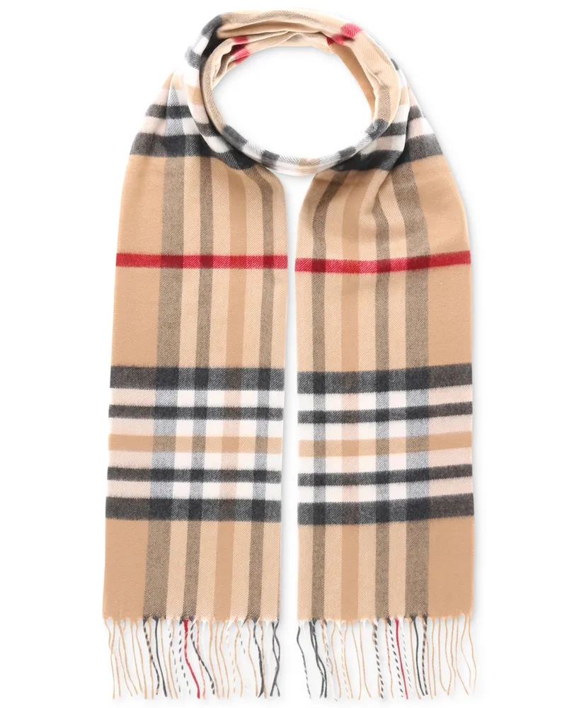 V. Fraas Men's Exploded Plaid Cashmink Scarf
