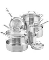 KitchenAid 3-Ply Base Stainless Steel 11 Piece Cookware Induction Pots and Pans Set