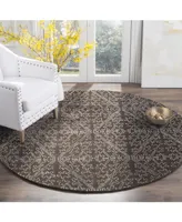 Martha Stewart Collection Strolling Garden MSR3258C Coffee 6' x 6' Round Area Rug