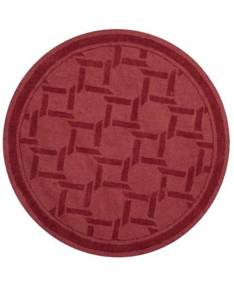 Martha Stewart Collection Resort Weave MSR4549B Red 4' x 4' Round Area Rug